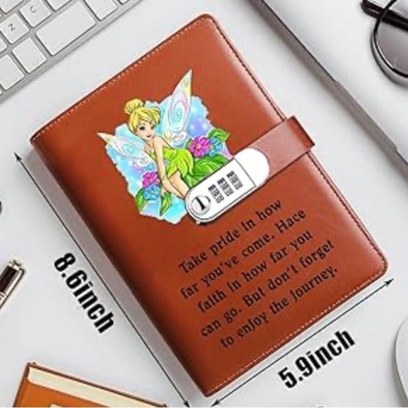 NWT Tinkerbell combination lock  notebook - Picture 2 of 4